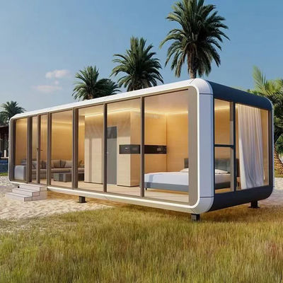 Prefabricated Modern Tiny Cabin House Mobile Office 20FT Modular Apple House for Cosy Living
