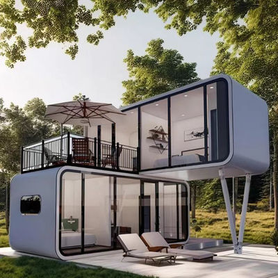 Prefabricado Casa de cabaña moderna pequeña Oficina móvil 20FT Modular Casa de manzanas para una vida cómoda