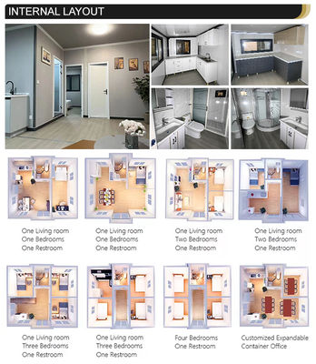 Expandable Prefabricated House 40Ft Container Houses Ready Made Modular Container Houses Prefab