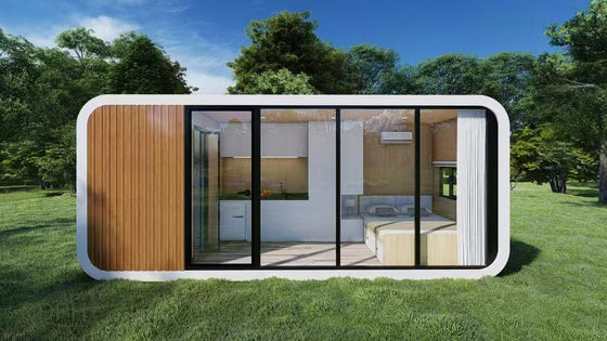 Apple Cabin House Προσαρμοσμένο χρώμα ξηρό-βρεγμένο διαχωρισμό μπάνιο μόνωση Rock Wool Lighting Socket Switch
