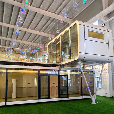 Customizable And Eco-friendly Apple Cabin House With Galvanized Steel Frame And Metal Carved Panel