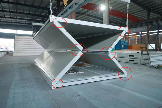 Modular Fold Up House Sandwich Panel Fireproof Foldable Expanding Cabin