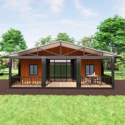 Prefabricated Modular Expandable Container House Residential House With Balcony Room Villa