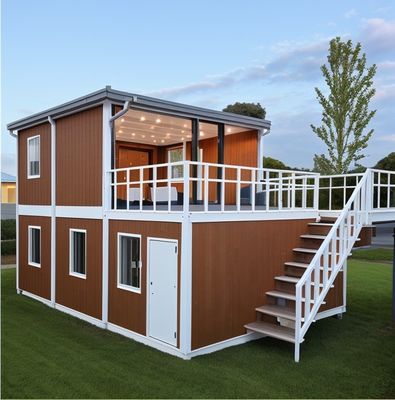 Rumah Kontainer Flat Pack yang Aman dan awet Dengan Listrik Pra-Kawat dan Waktu Instalasi Cepat