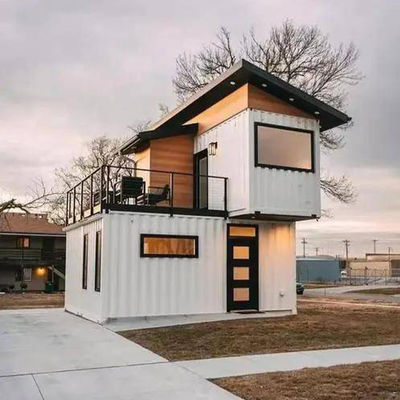 Flat Pack Container House Untuk Ruang Hidup Yang Nyaman Dan Portabel Dengan Panel Dinding Dan Atap Yang Terisolasi Dan Banyu