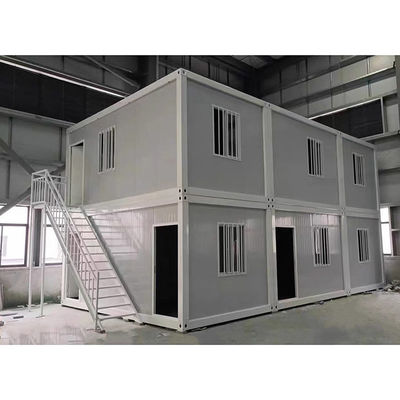 Casa de contenedores plegable flexible con panel de sándwich de lana de roca y panel de pared de placa de acero flexible
