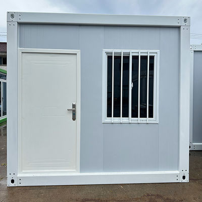 Casa de contenedores plegable flexible con panel de sándwich de lana de roca y panel de pared de placa de acero flexible
