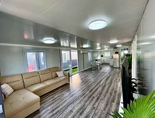 Rumah Kontainer Expandable Untuk Mudah Pemasangan Dan Pemisahan Kerangka Baja Dengan Panel Sandwich EPS / Rock Wool