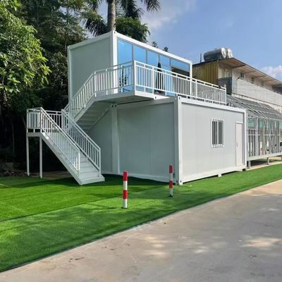 Prefabricated Luxury Folding Container House With Bedroom / Bathroom