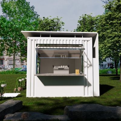 Casa de contenedores desmontable con panel de sandwich EPS a prueba de fuego y opciones de puertas personalizables