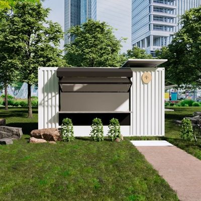 Casa de contenedores desmontable con panel de sandwich EPS a prueba de fuego y opciones de puertas personalizables
