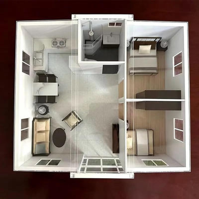 Rumah Kontainer yang Dapat Dilaksanakan Kontainer yang Dapat Dilaksanakan dengan Kerangka Baja dan Panel Sandwich EPS