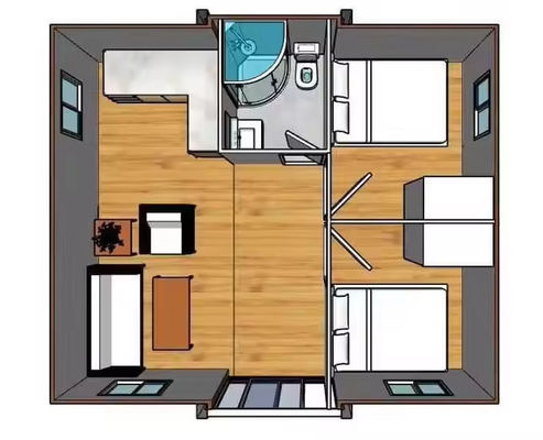 Luxury 20 30 40ft Shipping Container House Modular Homes Expandable Apartment Collapsible House Container