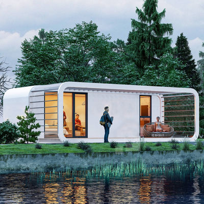 Modular Hotel cápsula con 2 dormitorios de lujo Prefabricado Apple Cabin House