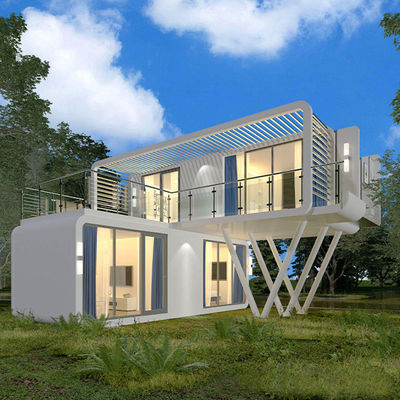 Modular Hotel cápsula con 2 dormitorios de lujo Prefabricado Apple Cabin House