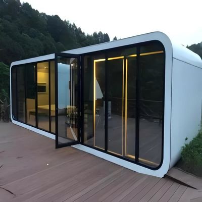 현대적인 디자인 고품질 모듈형 주택 야외 캠핑 거주 40Ft 애플 오두막