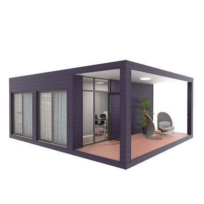 One Bedroom Living Veranda Holiday Villa Flat Pack Container House Luxury Prefab Container House