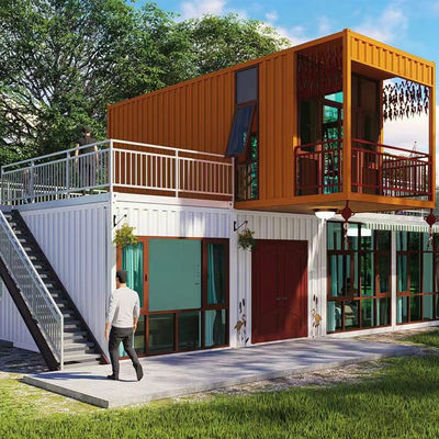 20FT Two-Story Modern Flat Pack House Modular Prefabricated Hotel-Style Apartment