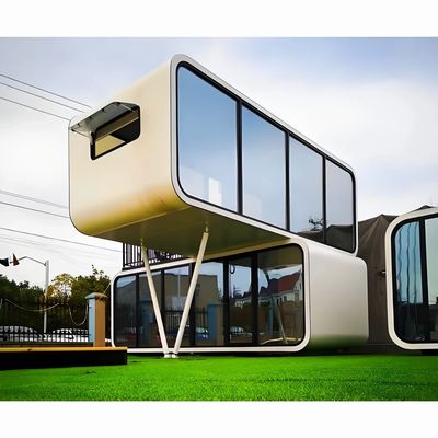 Modern Capsule Apple Cabin Luxury Villa Prefab House 20ft 40ft Modular Apple House Modern Design Steel Cabin Apple
