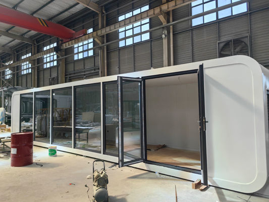 Home with Apple Cabin House Galvanized Steel Frame and Metal Carved Panel for a Modern and Stylish Look