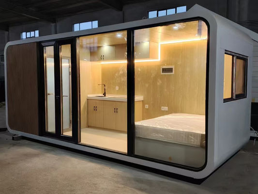 Contemporary 20ft 40ft Prefab Cabin House Apple Mobile Working Pod for Office