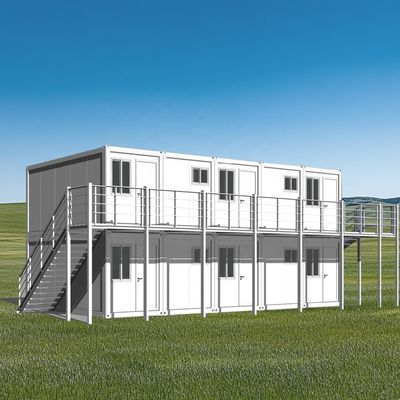 Detachable Container House with Strong Steel Structure and Rock Wool Sandwich Panel for Fast Construction