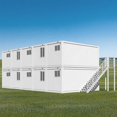 Detachable Container House with Strong Steel Structure and Rock Wool Sandwich Panel for Fast Construction