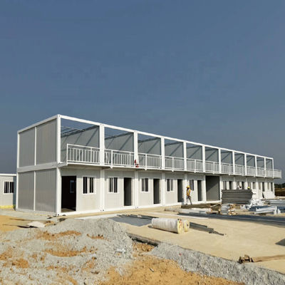 Detachable Container House with Strong Steel Structure and Rock Wool Sandwich Panel for Fast Construction