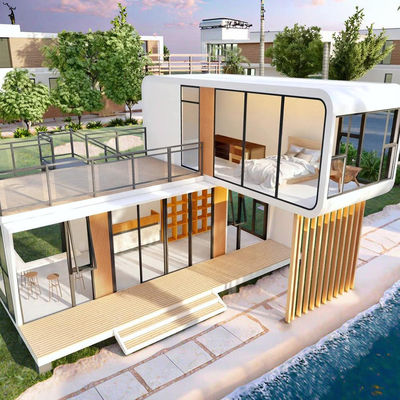Apple Cabin House Galvanized Steel Frame and Metal Carved Panel for Long-Lasting and Dependable Performance