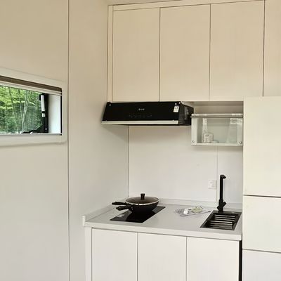 Apple Cabin House Galvanized Steel Frame and Metal Carved Panel Long-Lasting Dependable Performance