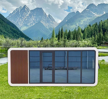 Apple Cabin House Galvanized Steel Frame And Metal Carved Panel For Sturdy And Robust Design