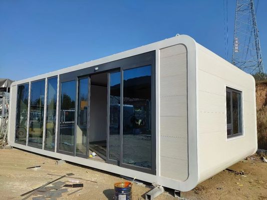 Apple Cabin House Galvanized Steel Frame And Metal Carved Panel For Sturdy And Robust Design