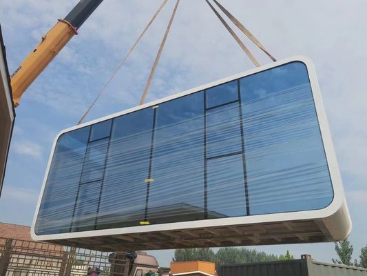 Apple Cabin House Galvanized Steel Frame And Metal Carved Panel For Sturdy And Robust Design