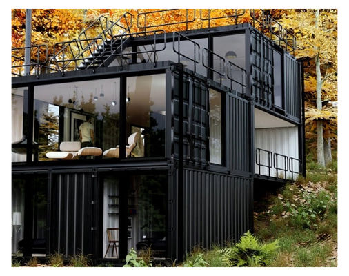 Bending Steel Plate and Rock Wool Sandwich Panel Perfect Combination for Folding Container House