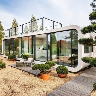 Apple Cabin House For Your Needs Galvanized Steel Frame And Metal Carved Panel