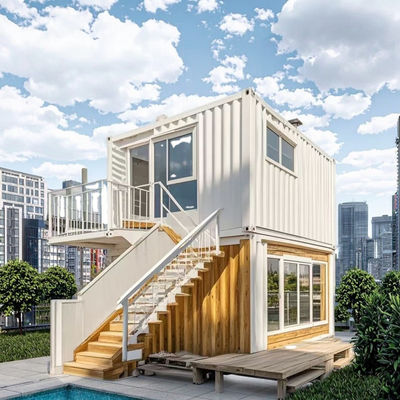 Portable Flat Pack Container House With EPS Sandwich Panel And Bending Steel Plate