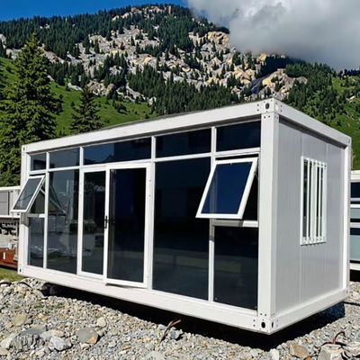 Portable Flat Pack Container House With EPS Sandwich Panel And Bending Steel Plate