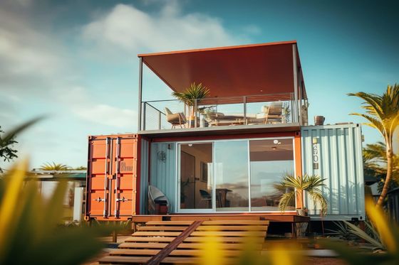 Folding Container House Durable Steel Structure With EPS Sandwich Panel Easy Assembly Customizable Design
