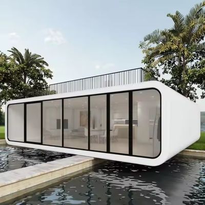 Apple Cabin House Modern And Sustainable Galvanized Steel Frame And Metal Carved Panel For Comfortable Living