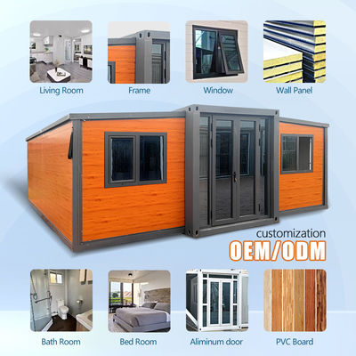 Expandable Container House Steel Frame and Insulated Wall Panels Easy Fast Assembly and Transport