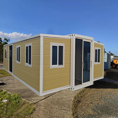 Prefab 20ft Three-bedroom European Standard House With Antique Grey Exterior Walls Expandable Container House