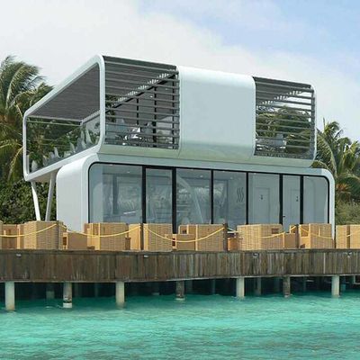 Apple Cabin House Innovative And Contemporary Galvanized Steel Frame And Metal Carved Panel Exterior Wall