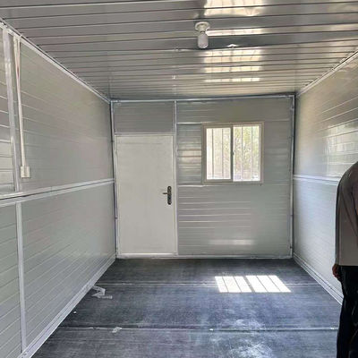 Durable Folding Container House With Bending Steel Plate And Glass Wool Sandwich Panels For Strong And Insulated Walls