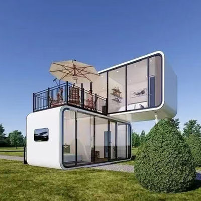 Apple Cabin House Strong Galvanized Steel Frame and Metal Carved Panel for Your Standards and Requirements