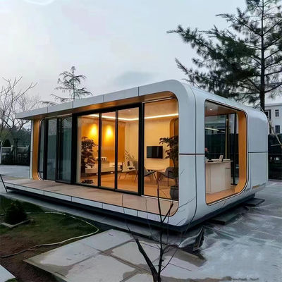 Apple Cabin House Strong Galvanized Steel Frame and Metal Carved Panel for Your Standards and Requirements