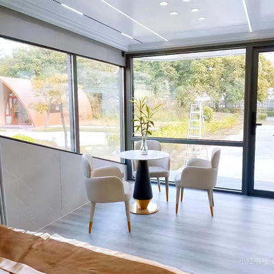 Apple Cabin House Strong Galvanized Steel Frame and Metal Carved Panel for Your Standards and Requirements