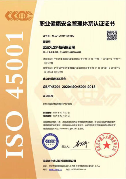 China Wuhan Huohu Technology Co., Ltd. certification